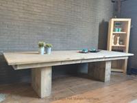 Het Steigerhouthuis Steigerhouten Tafel Duo Blok - 190 x 100 x 78 cm