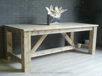 Het Steigerhouthuis Steigerhouten Kloostertafel Diagonaal - 210 x 100 x 78 cm
