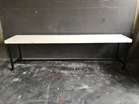 Het Steigerhouthuis Steigerhouten Steigerbuis Tafel Basic Black - 240 x 100 x 78 cm