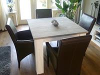 Het Steigerhouthuis Steigerhouten Tafel Blokpoot Vierkant - 150 x 150 x 78 cm