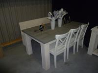Het Steigerhouthuis Steigerhouten Tafel Blokpoot Basic - 220 x 100 x 78 cm