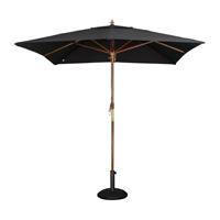 Bolero vierkante zwarte parasol 2,5 meter