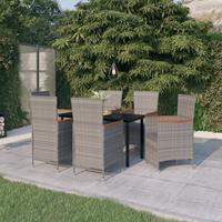 vidaxl 7-delige Tuinset met kussens grijs