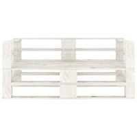 vidaXL Garten-Palettensofa Weiß 2-Sitzer Holz 