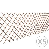 VidaXL Tuinlatwerk 5 st 180x90 cm wilg - 