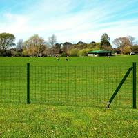vidaXL Euro hek 25x0,8 m staal groen