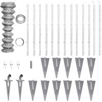 VidaXL Gaashek met palen 25x1 m gegalvaniseerd staal - 