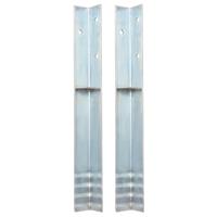 VidaXL Grondanker L-vormig 5x5x50 cm gegalvaniseerd staal 2 st - 