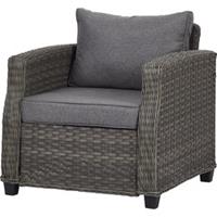 Hioshop Oris fauteuil tuinmodel 1, incl. kussen, grijs en