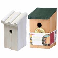 Nestkastjes/vogelshuisjes set van 2x stuks voor tuinvogels -