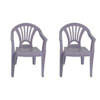 2x Plastic kinderstoelen paars x 31 x 51 cm -