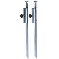 Set van 2x stuks parasolharingen metaal 49 cm -