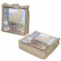 Set van 2x stuks schaduwdoeken/zonneschermen driehoek zandkleurig 3 x 3 x 3 meter -