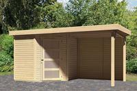 Woodfeeling | Tuinhuis Schwandorf 3 met Overkapping 2,4 en Achterwand | Onbehandeld