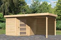 Woodfeeling | Tuinhuis Schwandorf 5 met Overkapping 2,5 en Achterwand | Onbehandeld