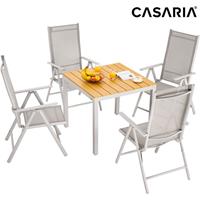 Casaria Tuinset Bern 5-delig Crème Aluminium WPC