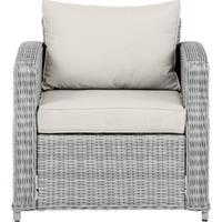 Hioshop Vinga tuinstoel Incl. kussens, zandkleurig.