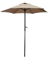 Hioshop Vera parasol Ø200cm taupe.