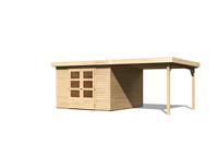 Woodfeeling | Tuinhuis Askola 6 met Overkapping 2,8 | Onbehandeld