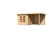 Woodfeeling | Tuinhuis Kandern 3 met Overkapping 2,35 en Achterwand | Onbehandeld