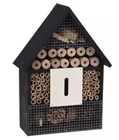 Koopman International INSECTENHOTEL XL HOUT ZWART 35X10X51CM