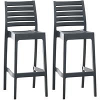 CLP 2er Set Barhocker Ares-dunkelgrau