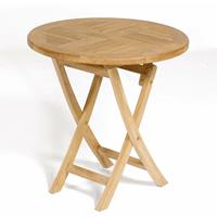 SONNENPARTNER Klapptisch 'York' 70 cm rund Teakholz