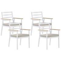 BELIANI Tuinstoelen, set van 4 beige CAVOLI