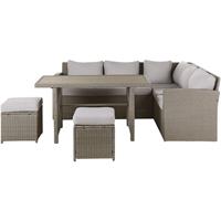 BELIANI 5-zits Loungeset Tuin Taupe en Grijs BARDI