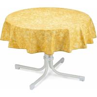 Best Tischdecke rund 130cm gelb-marmoriert