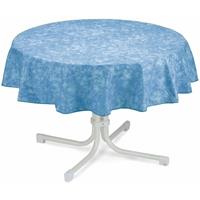 Best Tischdecke rund 160cm blau-marmoriert