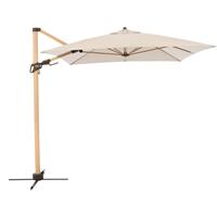 Doppler Sonnenschirm / Ampelschirm 'Alu Wood AX Ultra Pendelschirm 300 x 220', 300 x 220 cm, natur, Bezug Polyestergewebe, Gestell Aluminium/Stahl, 20,6 kg