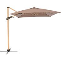 Doppler Sonnenschirm / Ampelschirm 'Alu Wood AX Ultra Pendelschirm 300 x 220', 300 x 220 cm, greige, Bezug Polyestergewebe, Gestell Aluminium/Stahl, 20,6 kg