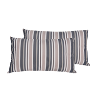 BELIANI Set van 2 Buitenkussens 40 x 70 cm Blauw en Beige KASTOS