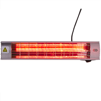 Elektrische terrasverwarmer voor wandmontage 2000 W Zilver BROMO
