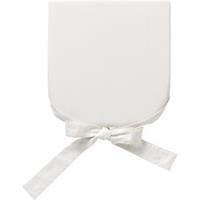 Dutch Decor JAVA - Stoelkussen met lint Snow White 40x40 cm - wit - 