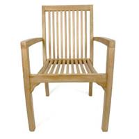 Express teak houten stapelstoel Padang 58x89x60 cm