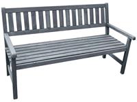 Promex Gartenbank Johanna 3-Sitzer, grau