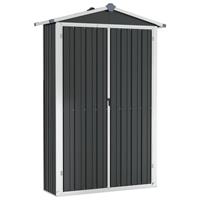 Vidaxl Vidaxl Tuinschuur 116x45x175 Cm Gegalvaniseerd Staal Grijs