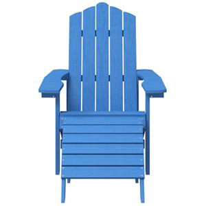 Tuinstoel Adirondack met voetenbank HDPE aquablauw