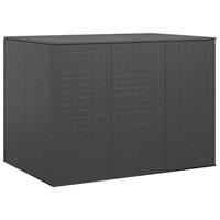 vidaXL Garten-Kissenbox PE Rattan 145x100x103 cm Schwarz 