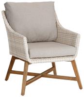 Best Loungesessel Paterna, (1 St.), Polyrattan/Teakholz, inkl. Auflage