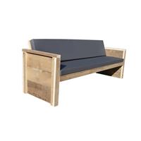 Wood4you Tuinbank Lucas - 'Doe Het Zelf' Bouwpakket Steigerhout 140lx72hx57d Cm - Incl Kussen