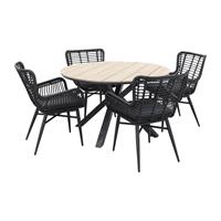 Garden Impressions Jasmine Black / Gi Edison 122 Cm. - Ronde Tuinset