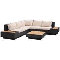 Outsunny Luxus Polyrattan Loungeset schwarz