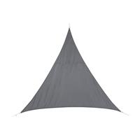 Polyester schaduwdoek/zonnescherm Curacao driehoek grijs 2 x 2 x 2 meter chaduwdoeken