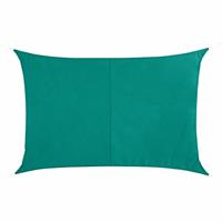 Polyester Schaduwdoek/zonnescherm Curacao Rechthoekig Mint Groen 3 X 4 Meter chaduwdoeken