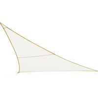 Polyester schaduwdoek/zonnescherm Curacao driehoek wit 5 x 5 x 5 meter chaduwdoeken