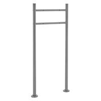 Ml-design Brievenbusstandaard 120 cm zilver roestvrij staal 