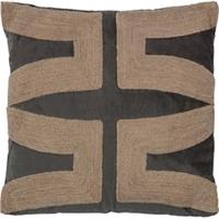 WOOOD ISLA KUSSEN BORDUUR MICRO VELVET MOCCA 45x45CM